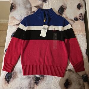 Polo by Ralph Lauren Men's Colorblock Sweater - Blue, Black, Red